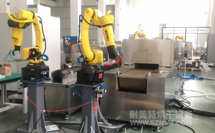 疫苗玻璃瓶特殊涂層工藝,預(yù)熱+固化自動(dòng)化對接隧道爐烘烤線